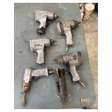 Lot of 6 air tools grinder and impacts