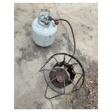 Fish cooker and propane tank combo