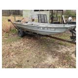56 x 14ï¿½ boat, 9.9 hp, trailer
