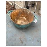 Pioneer Woman cast enamel pot- needs cleaned