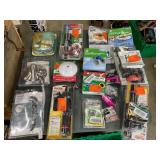 Tote plus assorted plumbing item lot