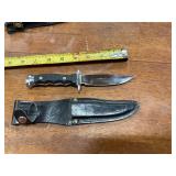 Straight blade knife w/ sheath