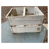 White wooden crate box