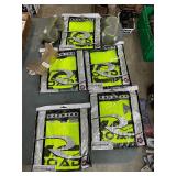 5- safety vests. New. Size XL. And safety glasses