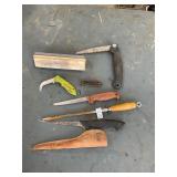 Sharpening stone, knives, filet knives