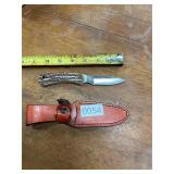 Uncle Henry Schrade straight blade knife w/sheath