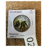 Colorized Kennedy Half Dollar- Iraq War 2003