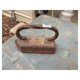 Large cast iron sadiron