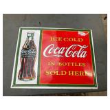 Coca Cola sign 12  x 16 metal