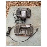 Rigid battery and 2 chargers