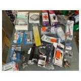 Tote plus assorted plumbing item lot