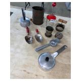 Vintage Bromwellï¿½s sifter, red handled cooking ut.