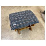 Blue and red glider ottoman
