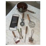 8 vintage cooking utensils