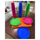 Plastic dishes & placemats - all