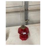 Cranberry colored oil lamp