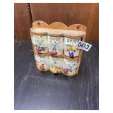 Small six jar spice rack