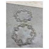 2 Plant Terrarium Blown Glass Orbs