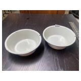 Blk/Wht Porcelain Enameled Ware - 2 Bowls