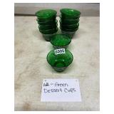 12 green dessert cups