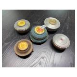 Five vintage powder boxes
