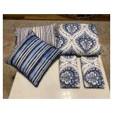 Blue/White King sized bedding