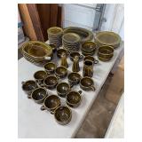 Green Pfaltzgraff dishes - all