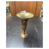 Colorful brass vase