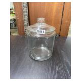 Large glass jar with lid