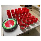 36 piece watermelon dishes ï¿½ plastic