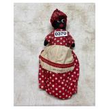 Black Americana doll - big polka dots
