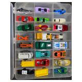 Double sided car case with cars