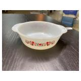 Fire king dish with flowers