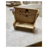 Mini black Americana bench