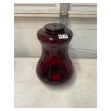 Huge red lamp glass piece
