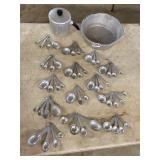14 set of measuring spoons, percolator, bowl ï¿½ all