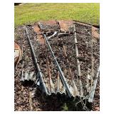 Scrap tin silo pieces and assorted scrap metal