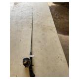 Rod and reel fishing setup- pics has name brand