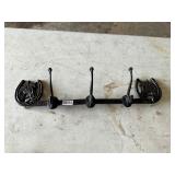 Cast iron horse shoe rack
