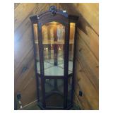 Corner Curio Cabinet w/Light