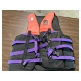 Red purple, black adult, large life jacket