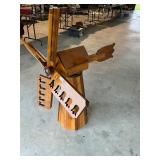 Wooden airplane windmill