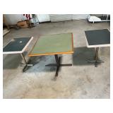 3 restaurant style tables