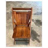 Vintage wooden folding chair