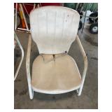 Antique shell back metal chair
