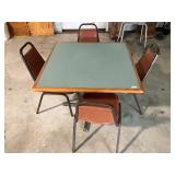 Restaurant style table and four chairs