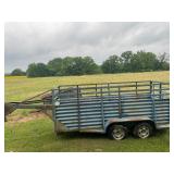 14 ft gooseneck trailer.  Will need tires