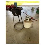 Fish cooker and propane tank