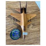 Wooden fighter plane and patch