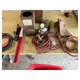 Welding lot- rods, braziers. Gauges, gloves